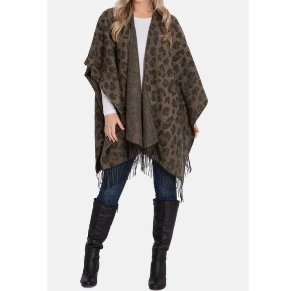 NWT Woolrich Animal Print Blanket Wrap OSFA - Picture 4 of 4